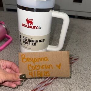 Stanley White and Silver Quencher Tumbler